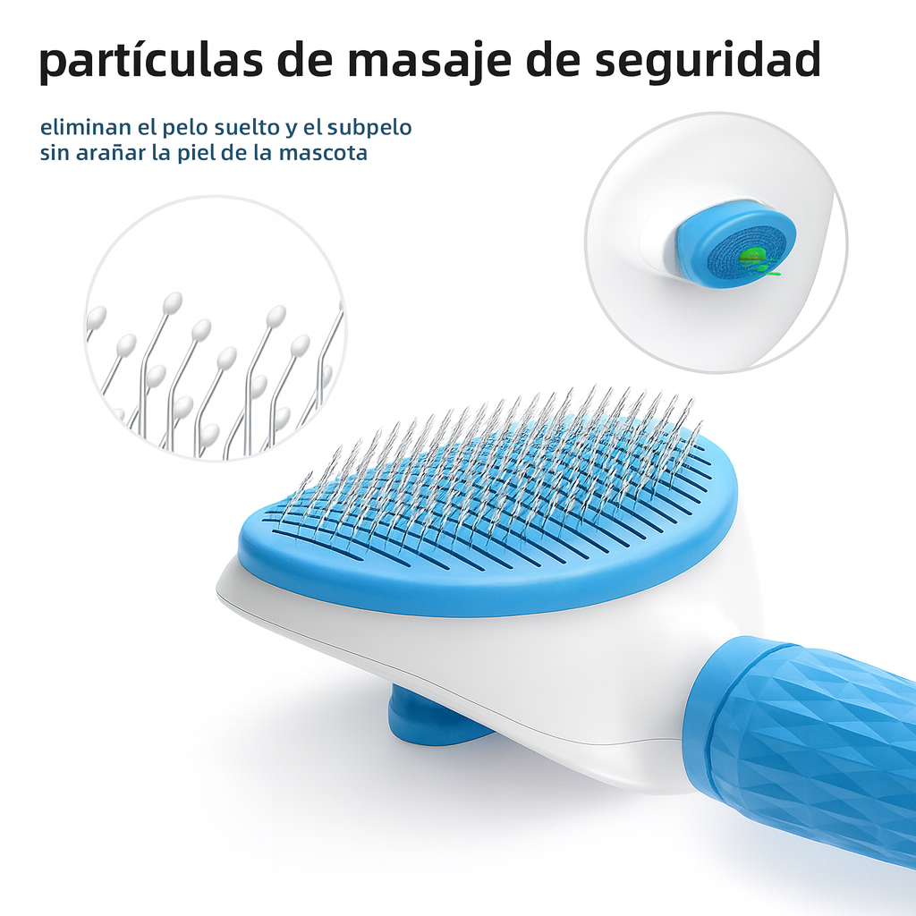 Cepillo removedor de pelo con boton