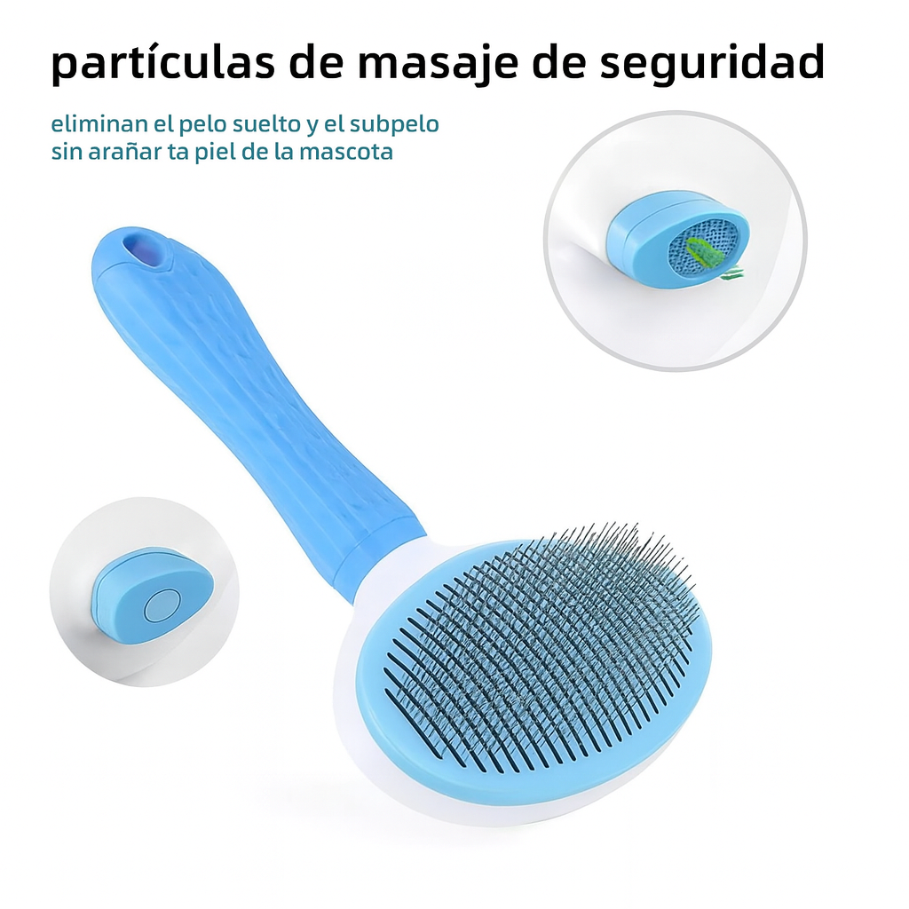Cepillo removedor de pelo con boton