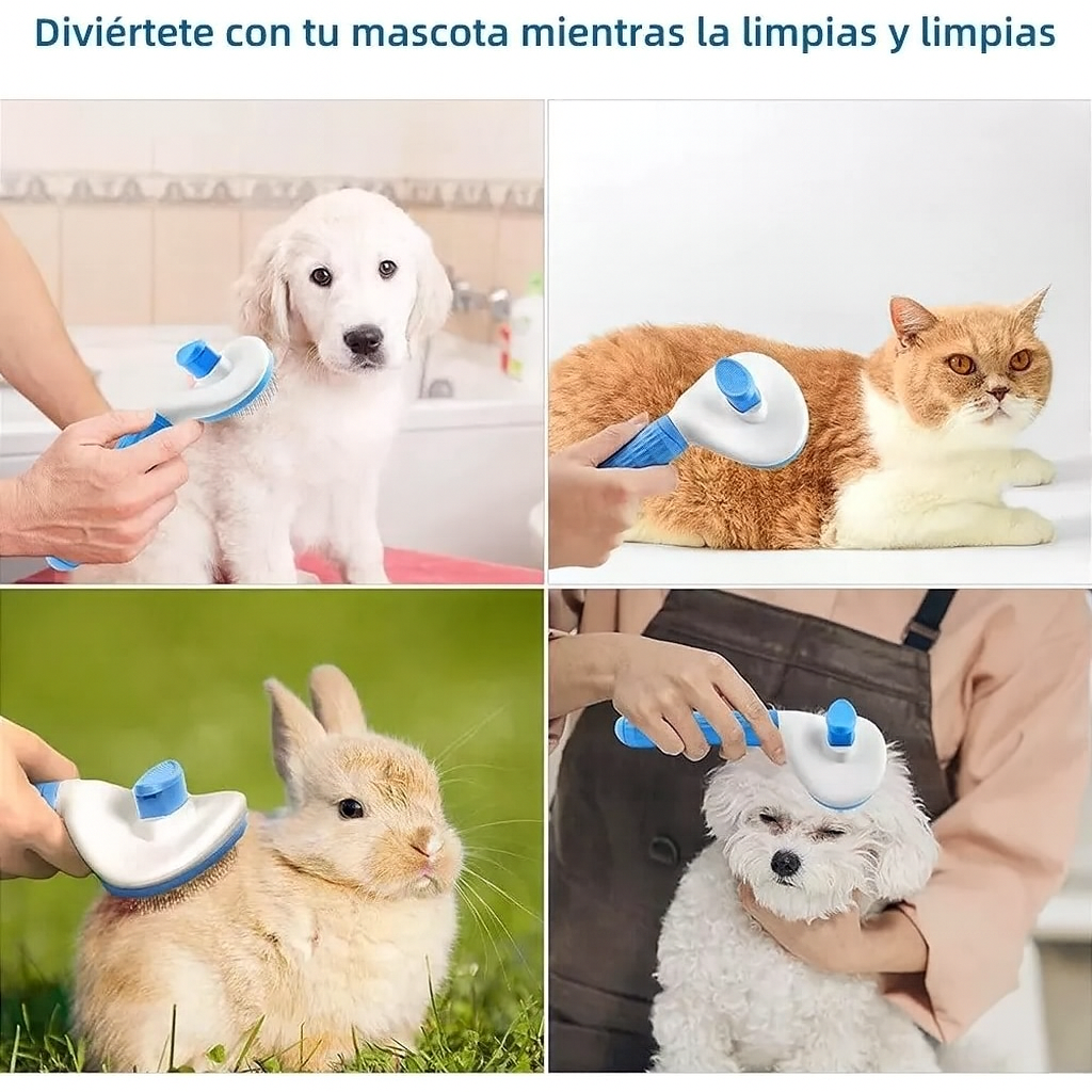 Cepillo removedor de pelo con boton