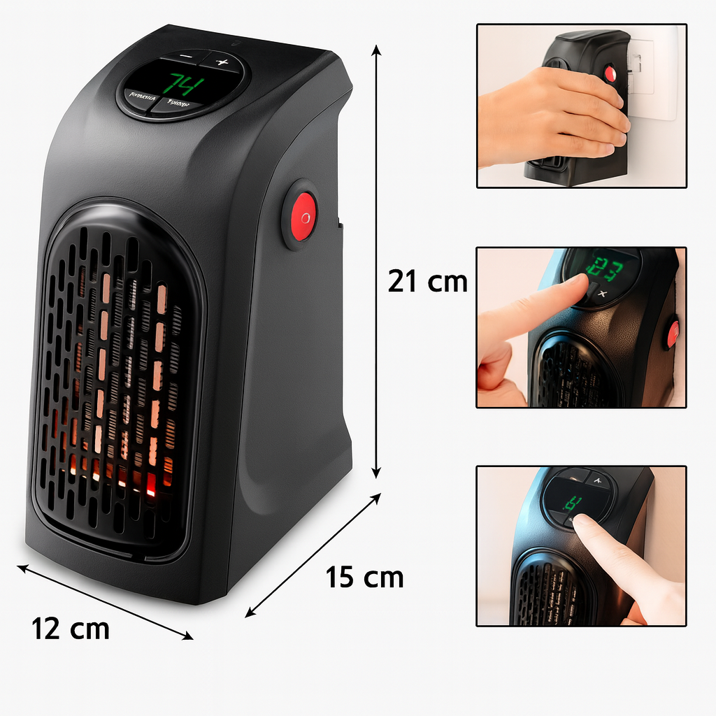 Calefactor Eléctrico Portátil De Pared