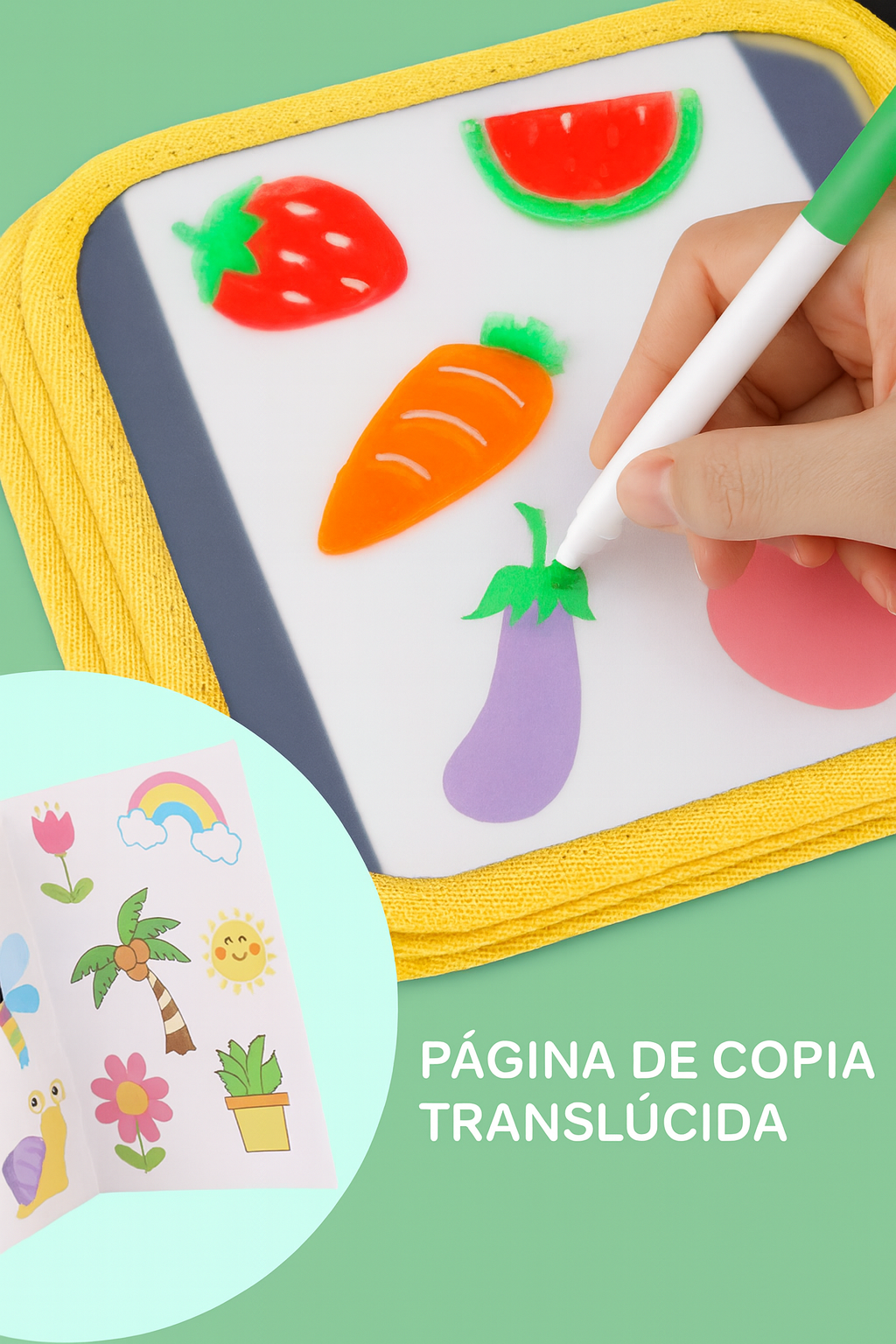 Pizarra Portátil Reutilizable Para Niños