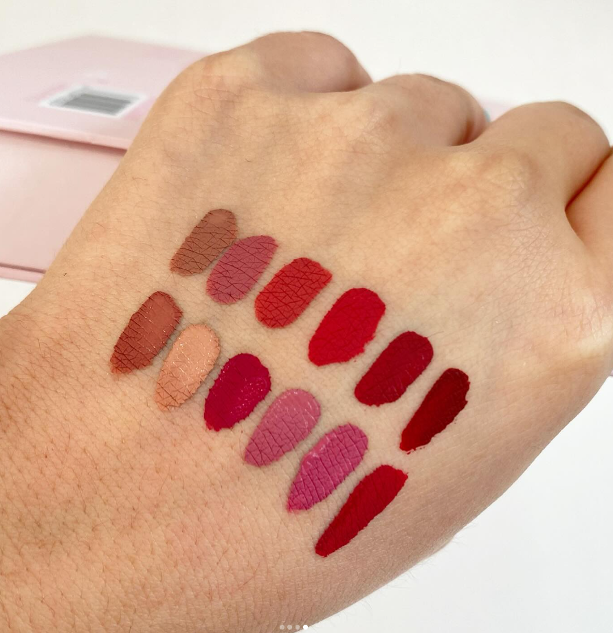 Set 12 labiales matte lip gloss