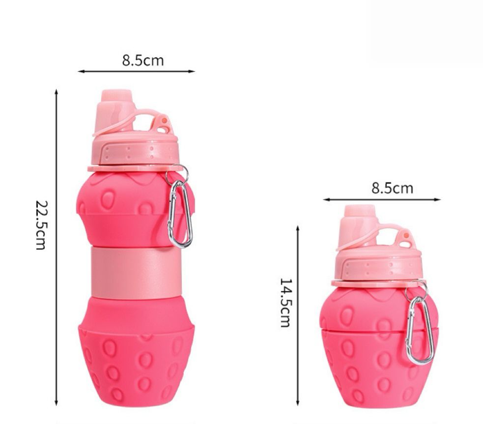 Botella plegable frutilla