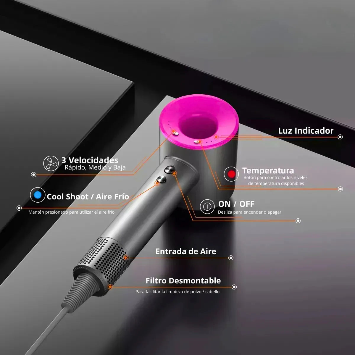 Secador De Pelo Tipo Dyson