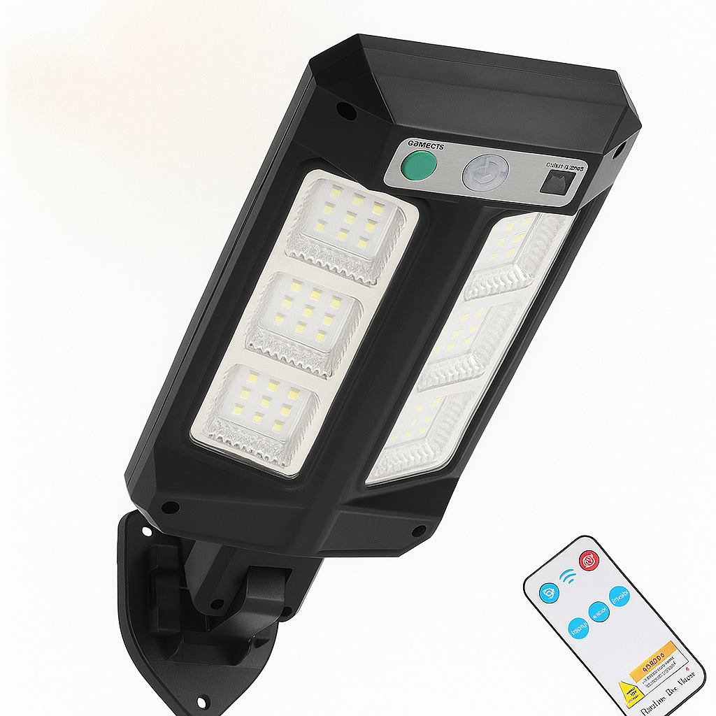 Pack 3 Lamparas LED Carga Solar Con Sensor De Movimiento