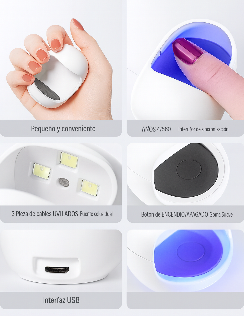 Lámpara de uñas luz UV LED