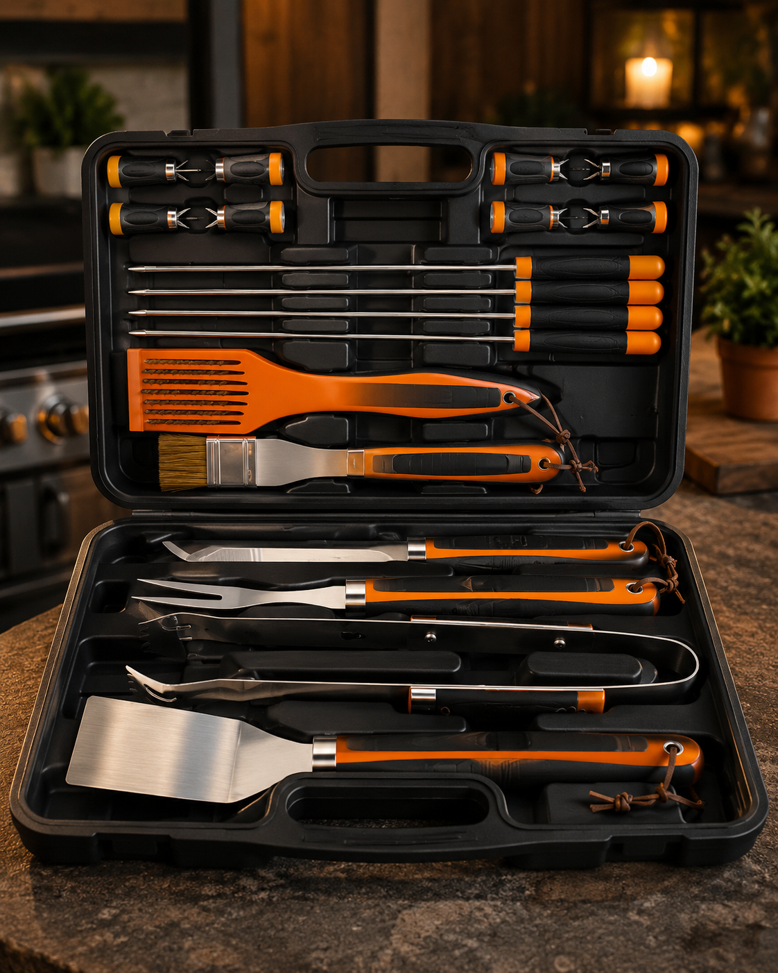 Set Parrilleros Asado Maleta 18 Piezas