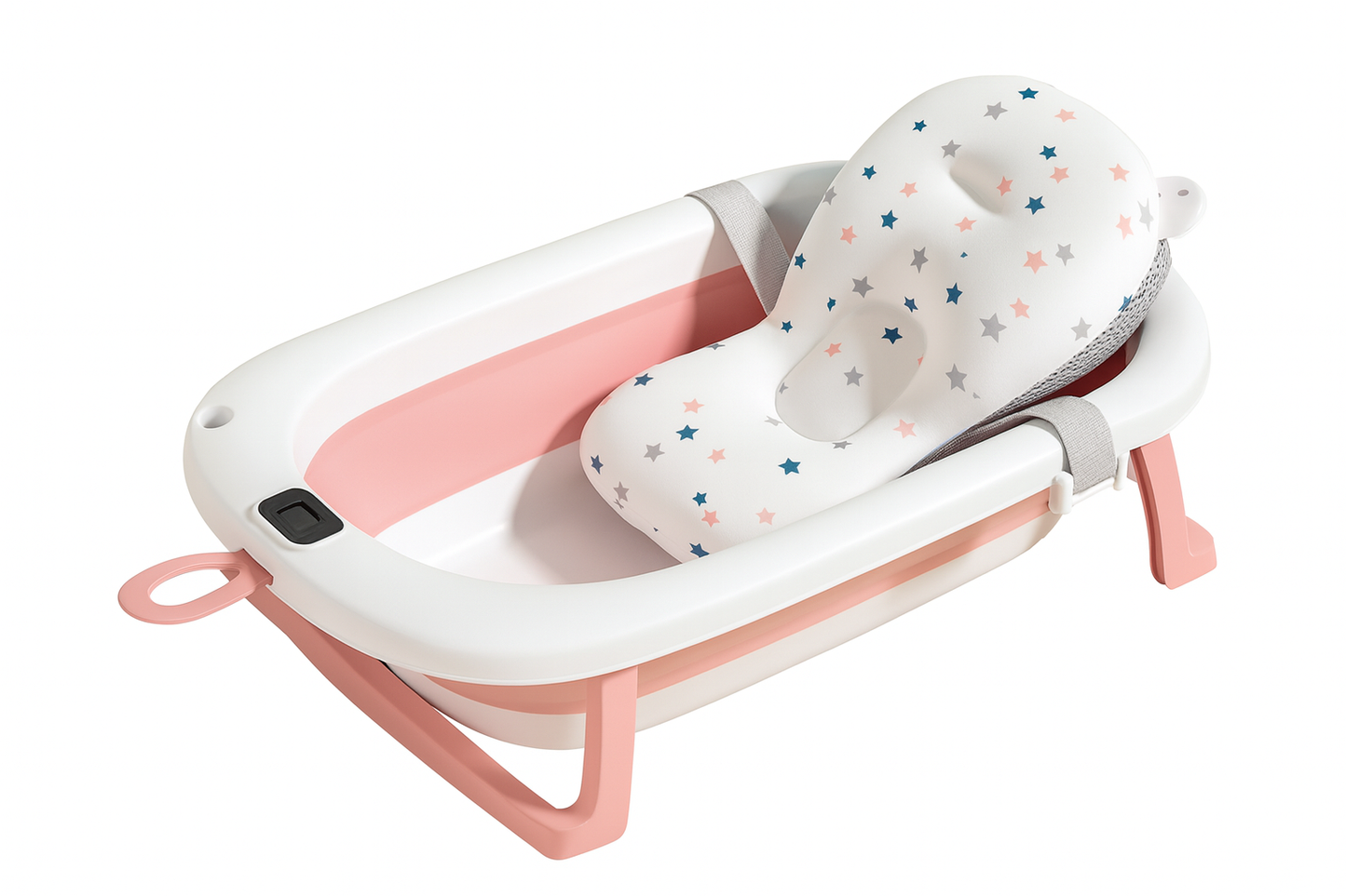 Tina Bañera Plegable Bebé Con Termómetro