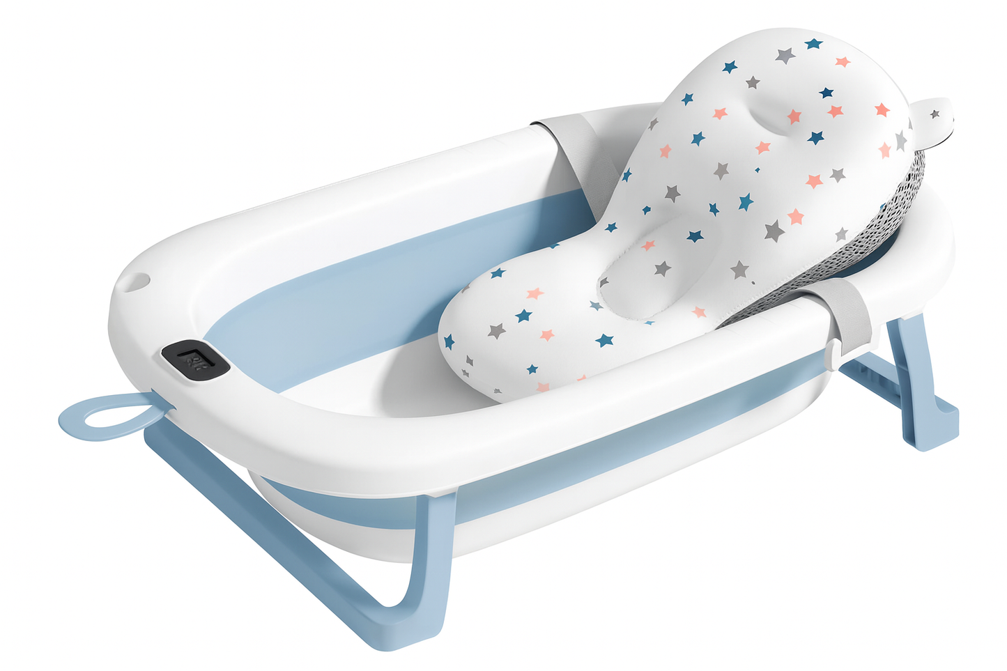 Tina Bañera Plegable Bebé Con Termómetro