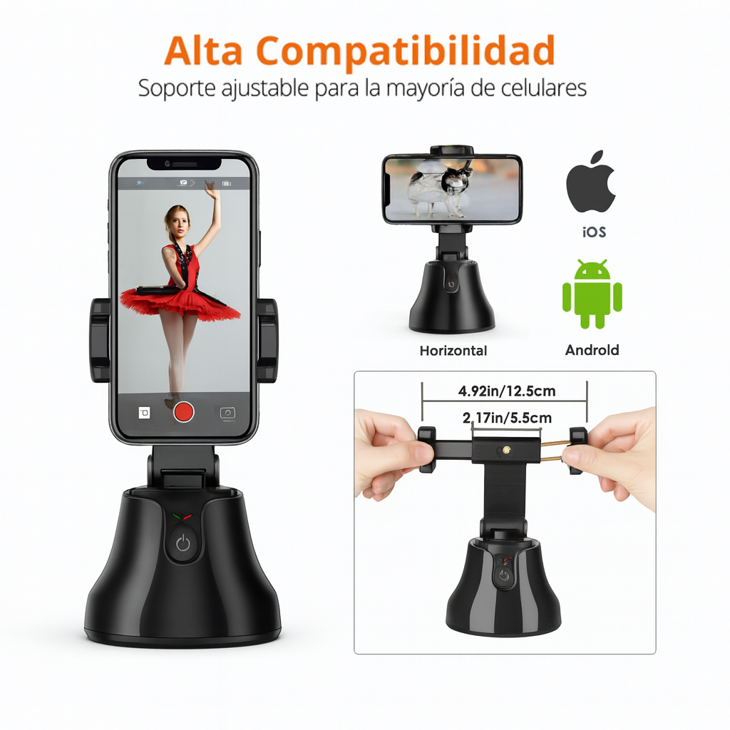 Soporte Celular Robot 360° inteligente