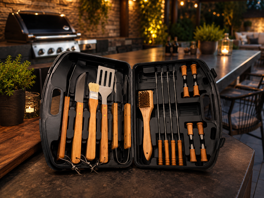 Set Parrilleros Asado Maleta 18 Piezas